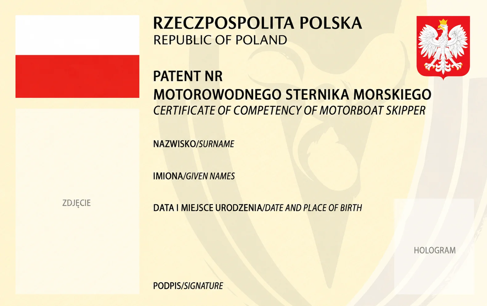 Patent Motorowodnego Sternika Morskiego - MOON BOAT